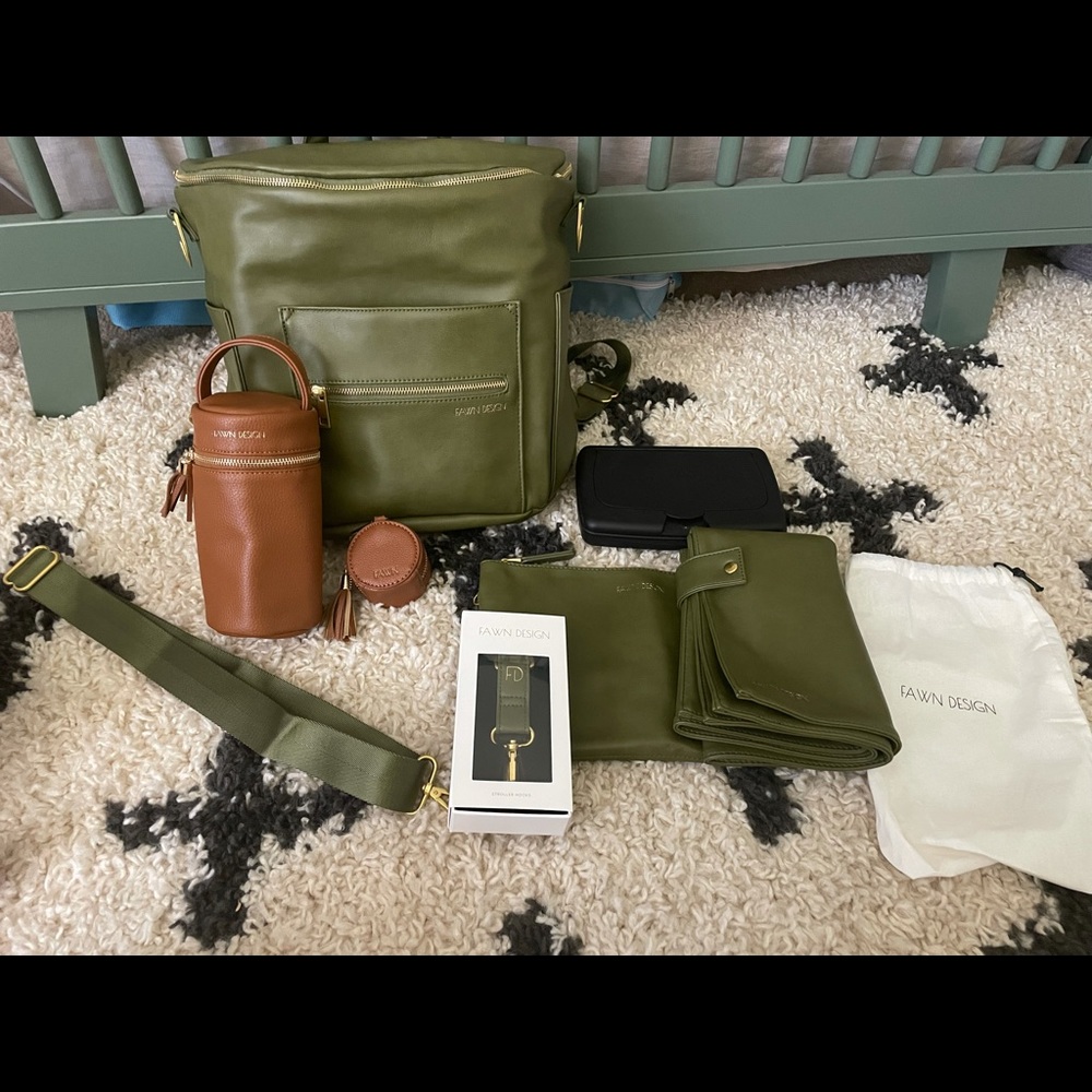 Fawn Design diaper bag  HUGE bundle! Like new!